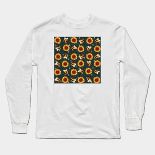 Bees & sunflower Long Sleeve T-Shirt